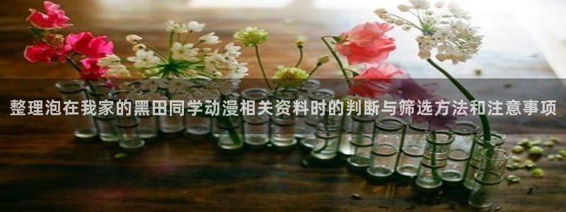 age动漫下载老版本:整理泡在我家的黑田同学动漫相关资料时的判断与筛选方法和注意事项配图