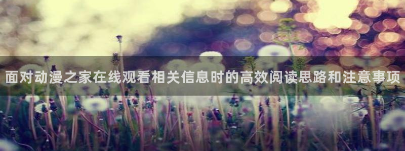 AGE 动漫官网下载:面对动漫之家在线观看相关信息时的高效阅读思路和注意事项配图
